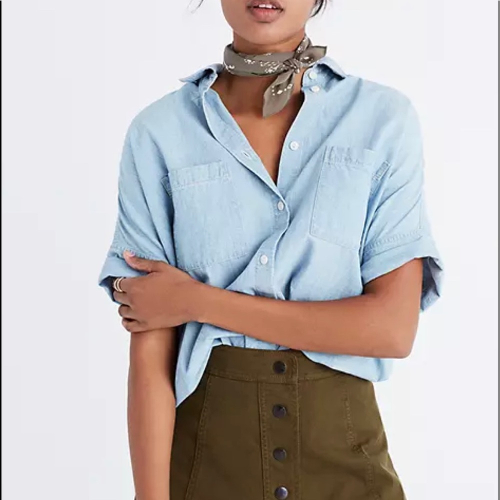 Madewell Chambray Courier Top